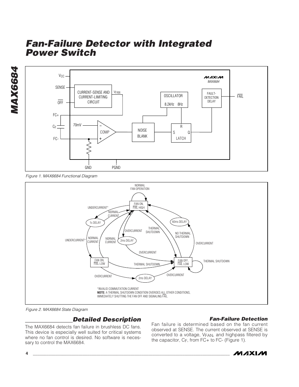 Max6684, Fan-failure detector with integrated power switch, Detailed description | Rainbow Electronics MAX6684 User Manual | Page 4 / 7