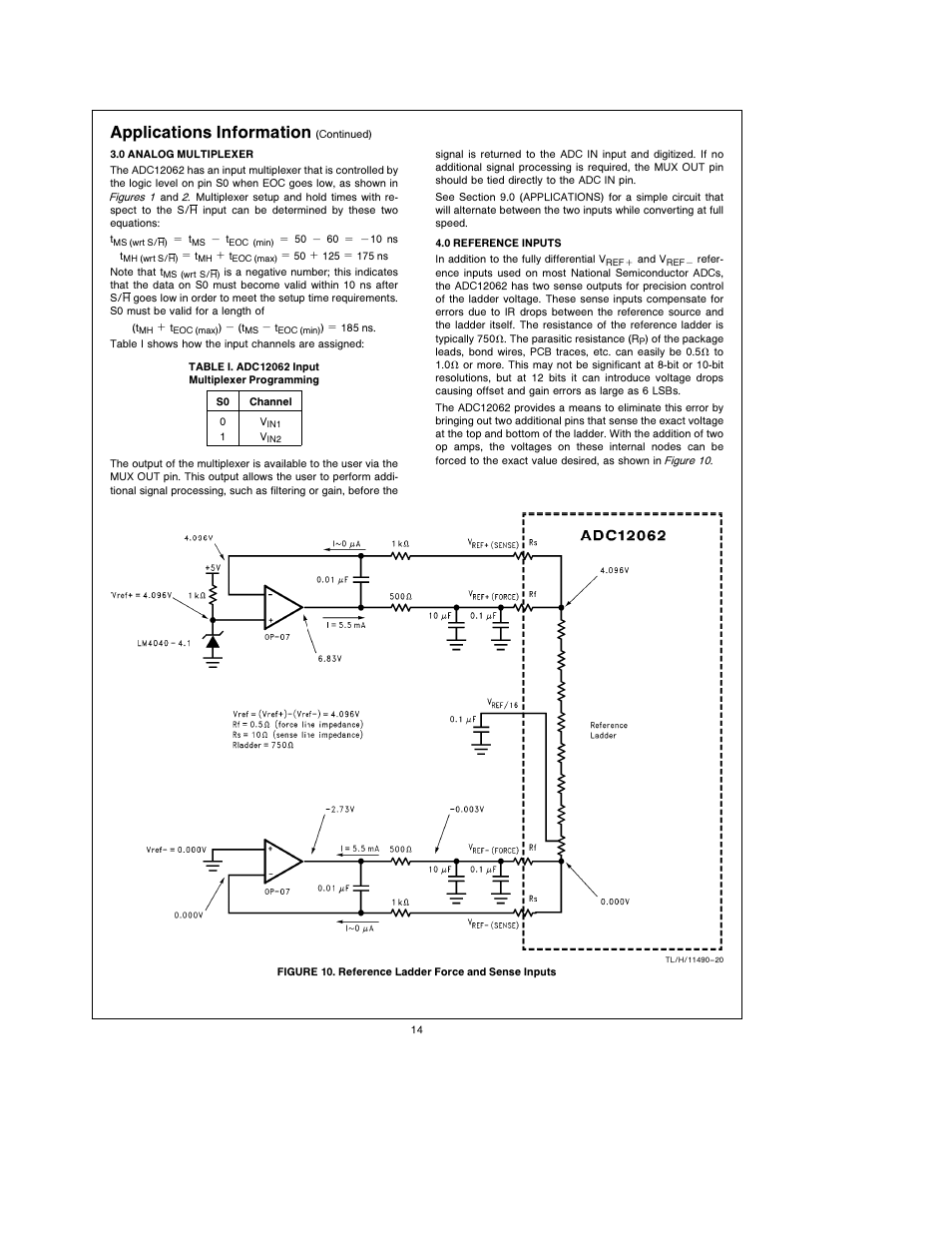 Applications information | Rainbow Electronics ADC12062 User Manual | Page 14 / 20