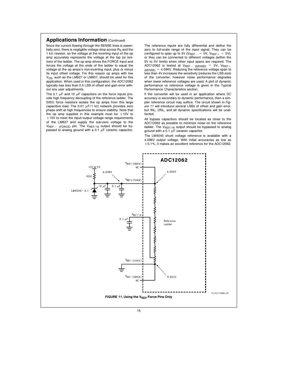 Applications information | Rainbow Electronics ADC12062 User Manual | Page 15 / 20