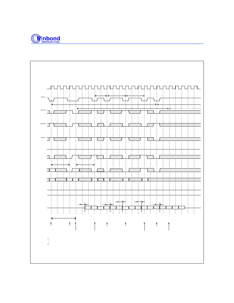 Page mode read (burst length = 4, cas latency = 3) | Rainbow Electronics W9825G6CH User Manual | Page 26 / 43