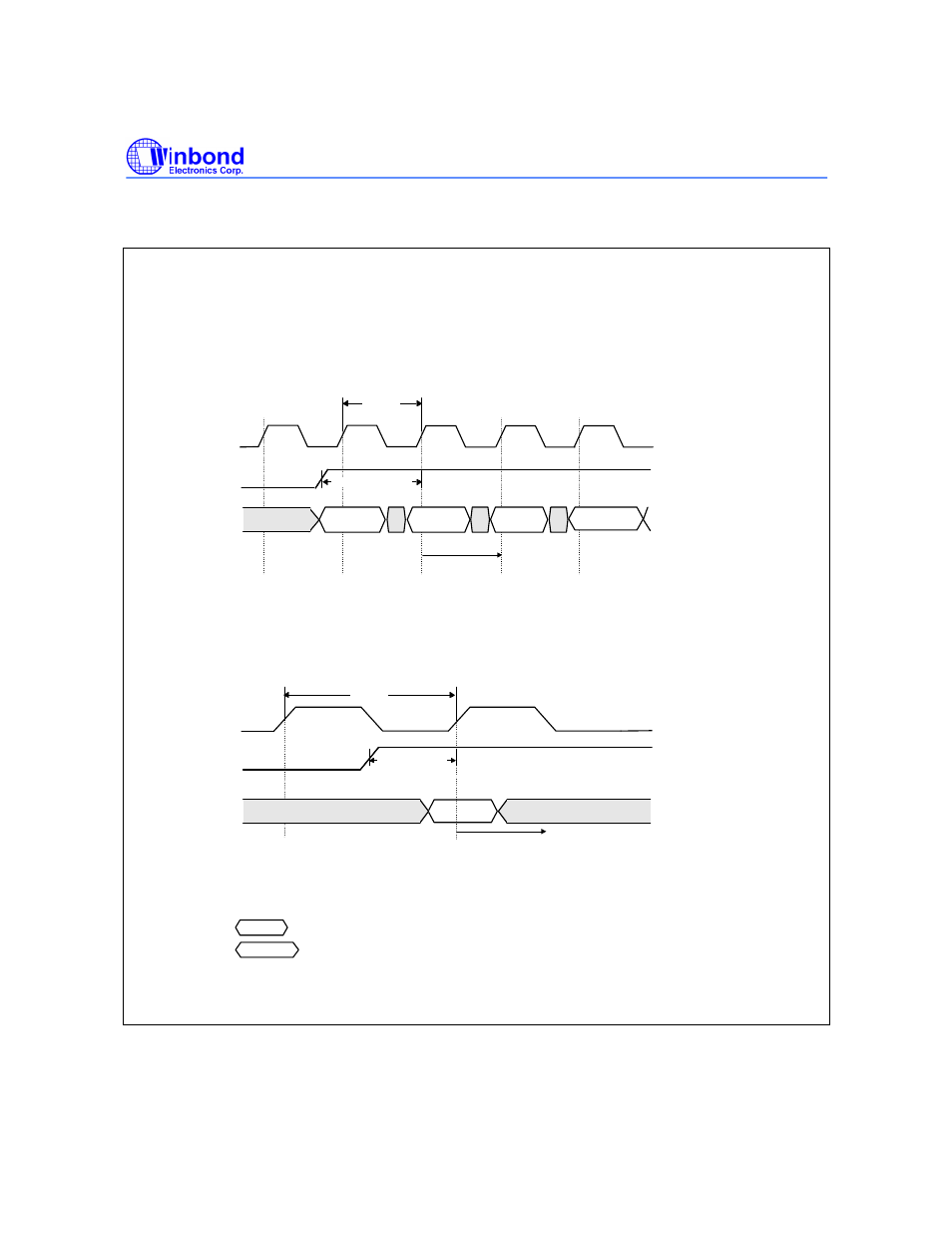 Self refresh/power down mode exit timing | Rainbow Electronics W9825G6CH User Manual | Page 41 / 43