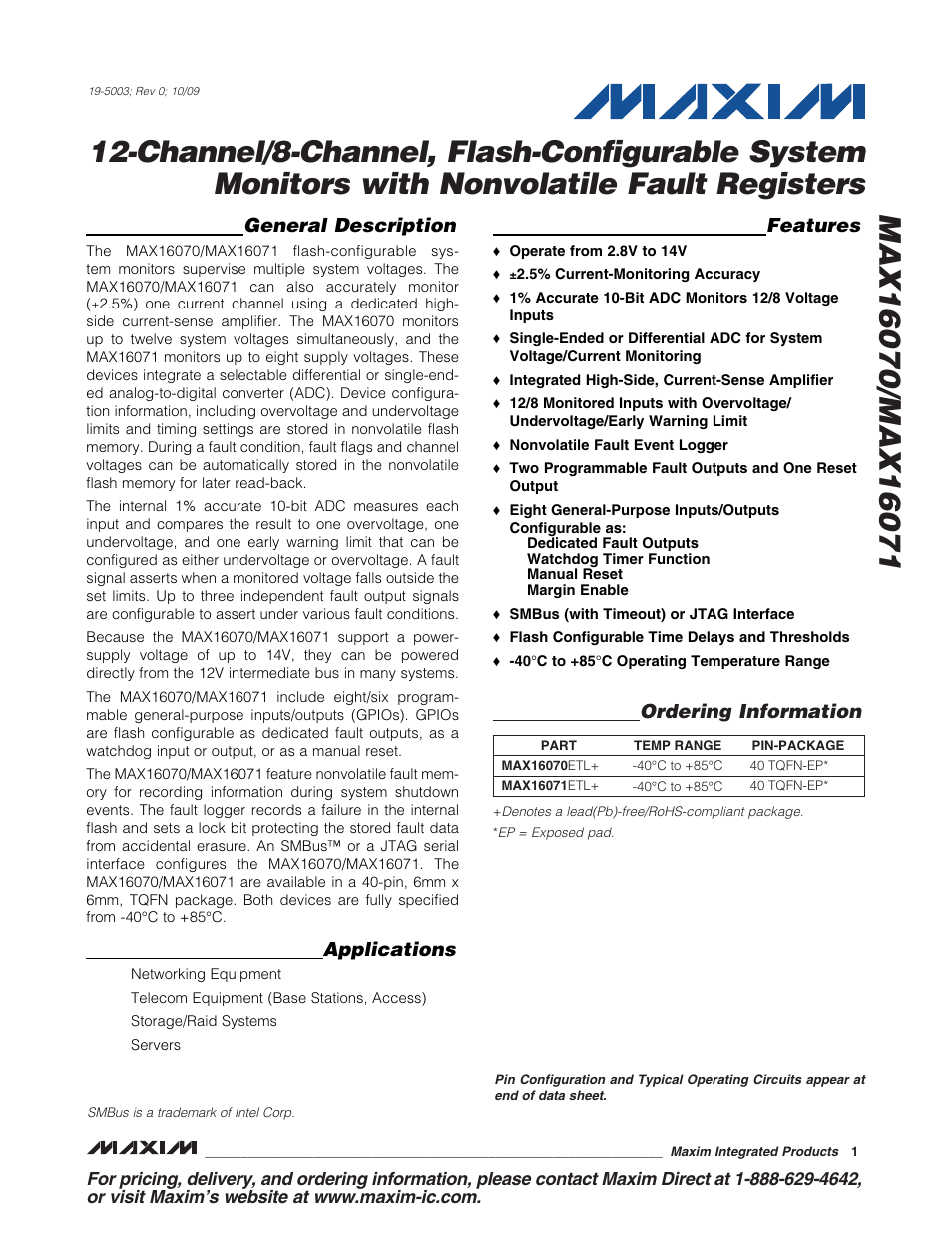 Rainbow Electronics MAX16071 User Manual | 51 pages