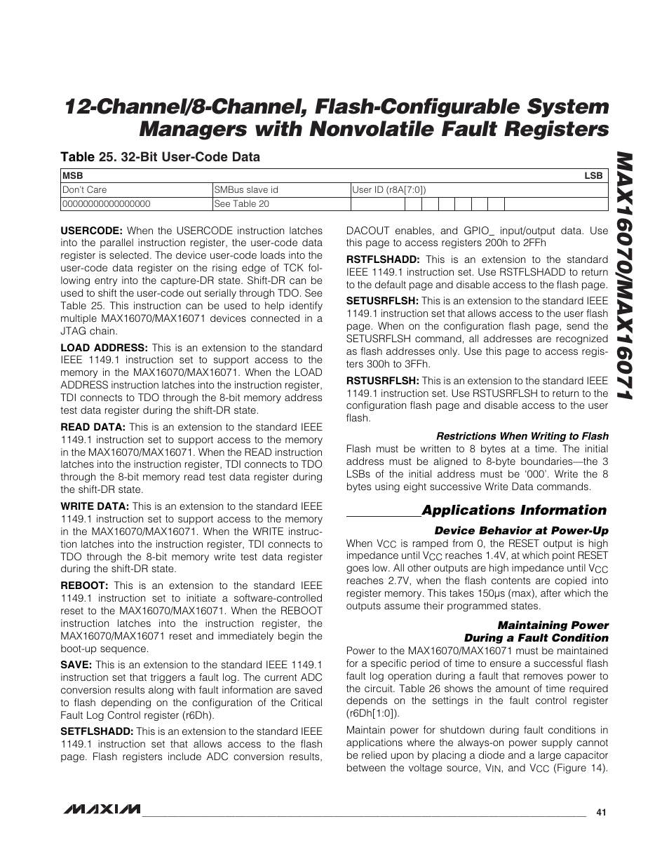 Applications information | Rainbow Electronics MAX16071 User Manual | Page 41 / 51