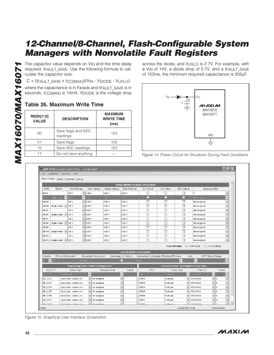 Table 26. maximum write time | Rainbow Electronics MAX16071 User Manual | Page 42 / 51