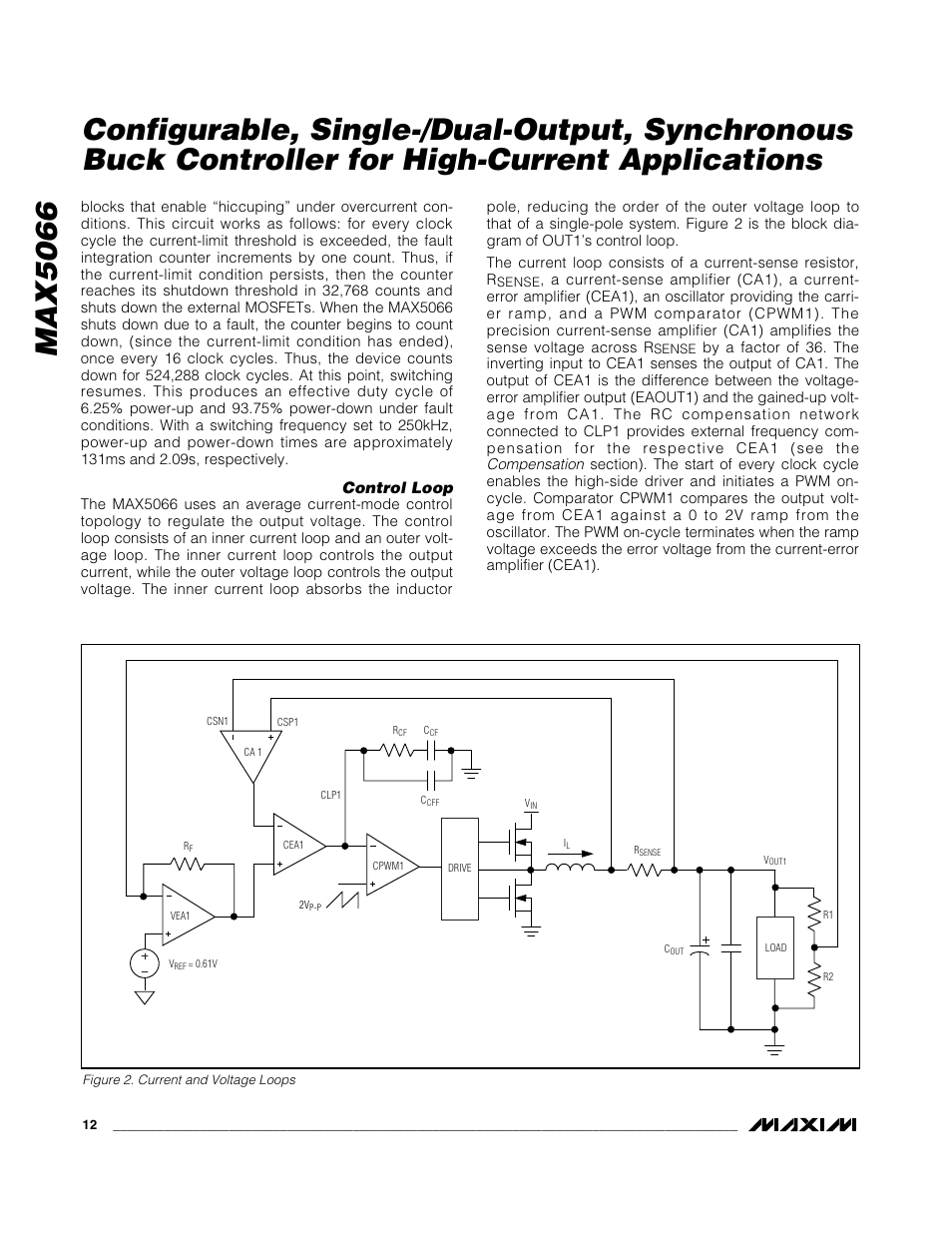 Control loop | Rainbow Electronics MAX5066 User Manual | Page 12 / 22