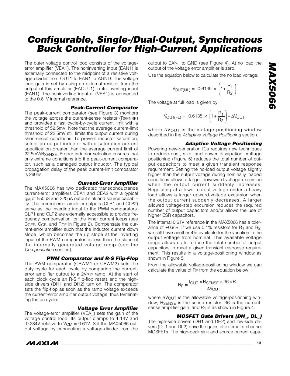 Rainbow Electronics MAX5066 User Manual | Page 13 / 22