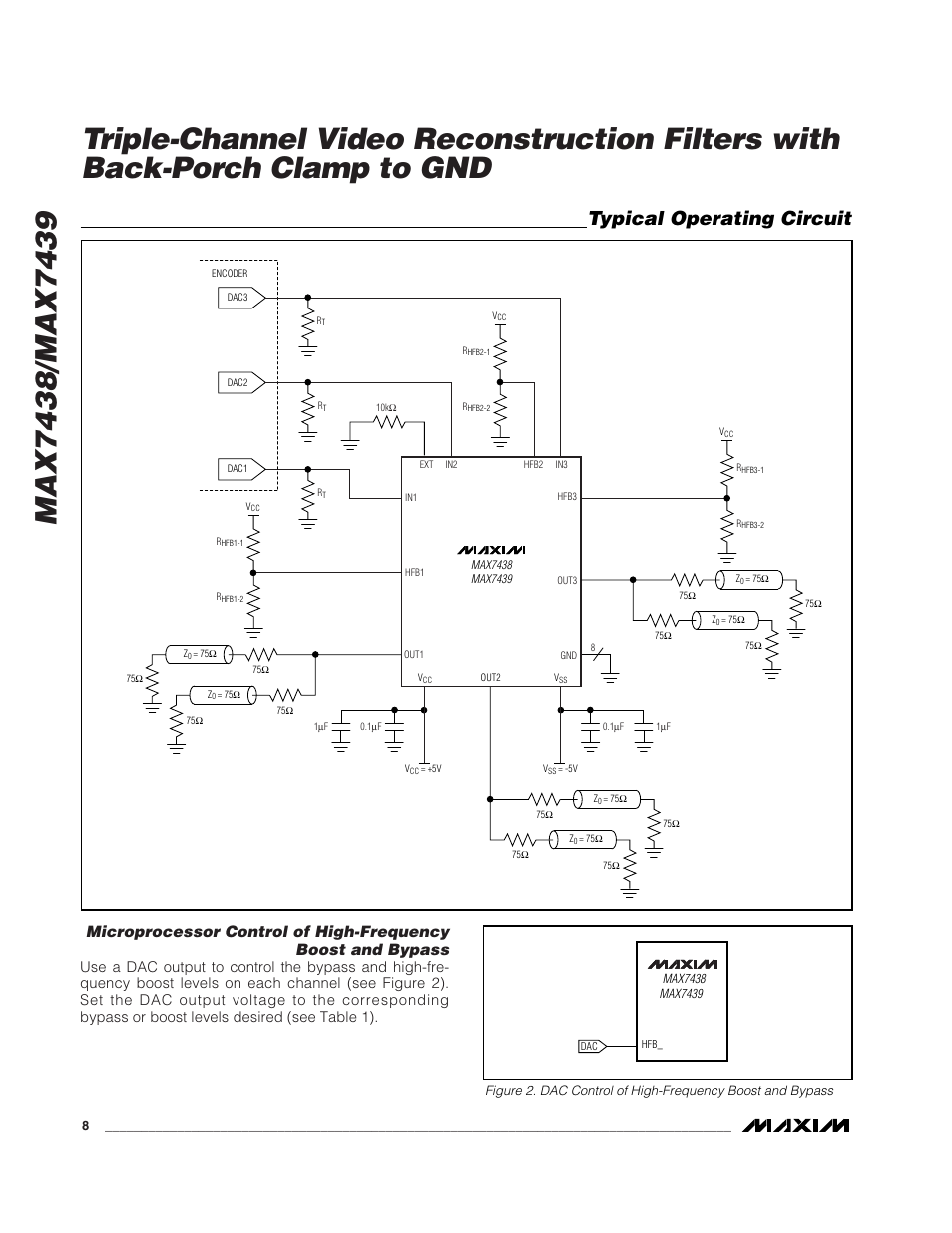 Typical operating circuit | Rainbow Electronics MAX7439 User Manual | Page 8 / 10