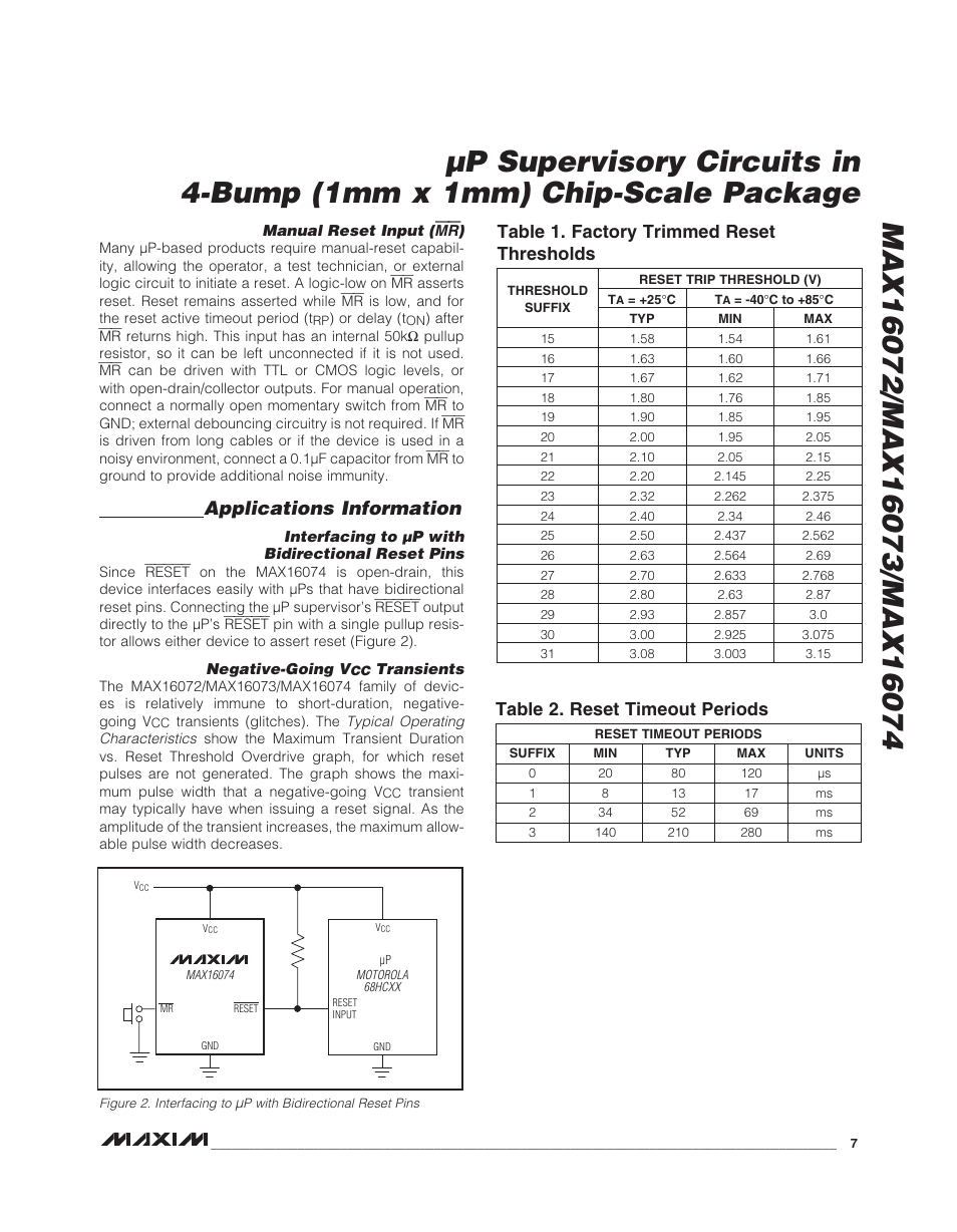 Applications information | Rainbow Electronics MAX16074 User Manual | Page 7 / 8