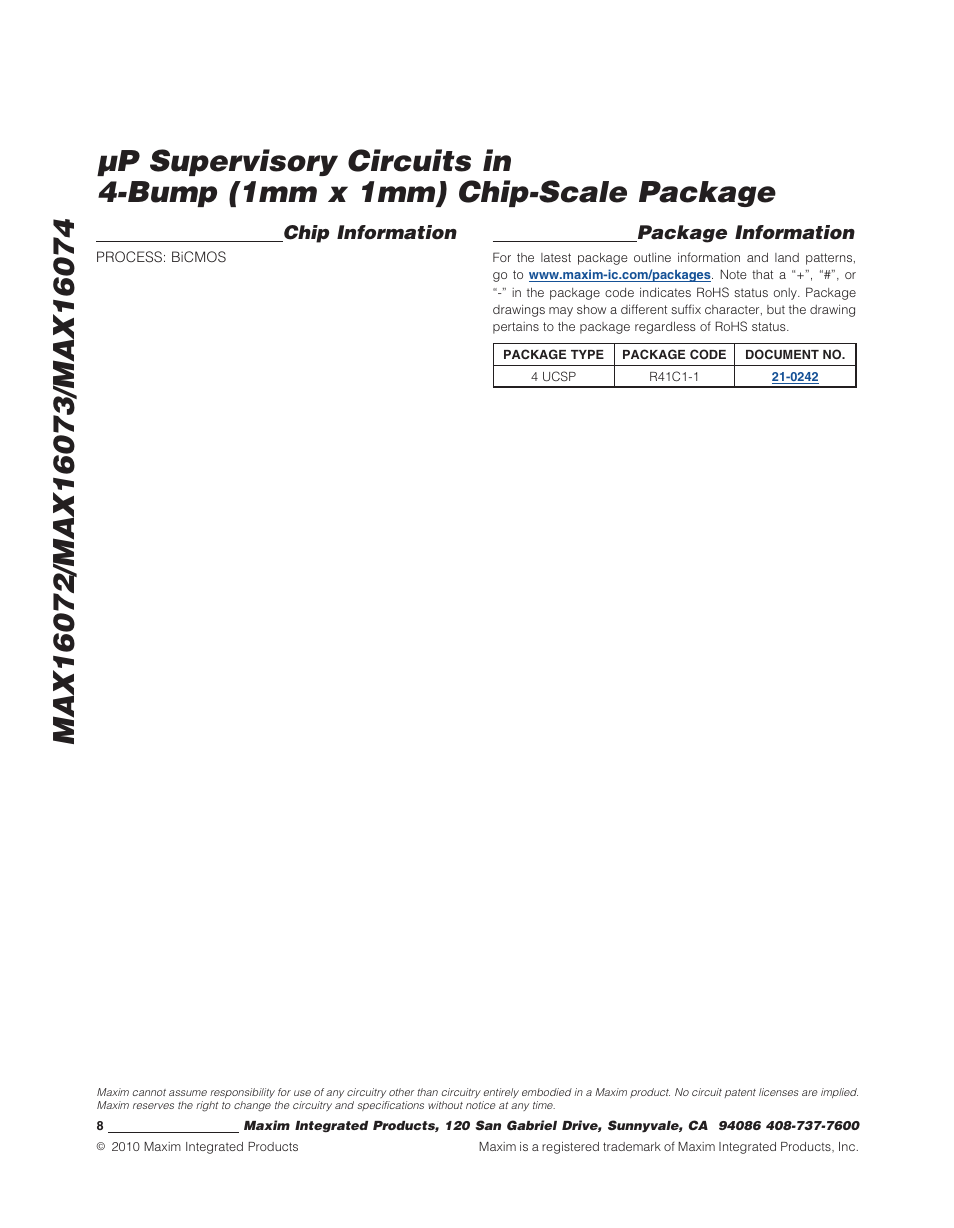 Rainbow Electronics MAX16074 User Manual | Page 8 / 8