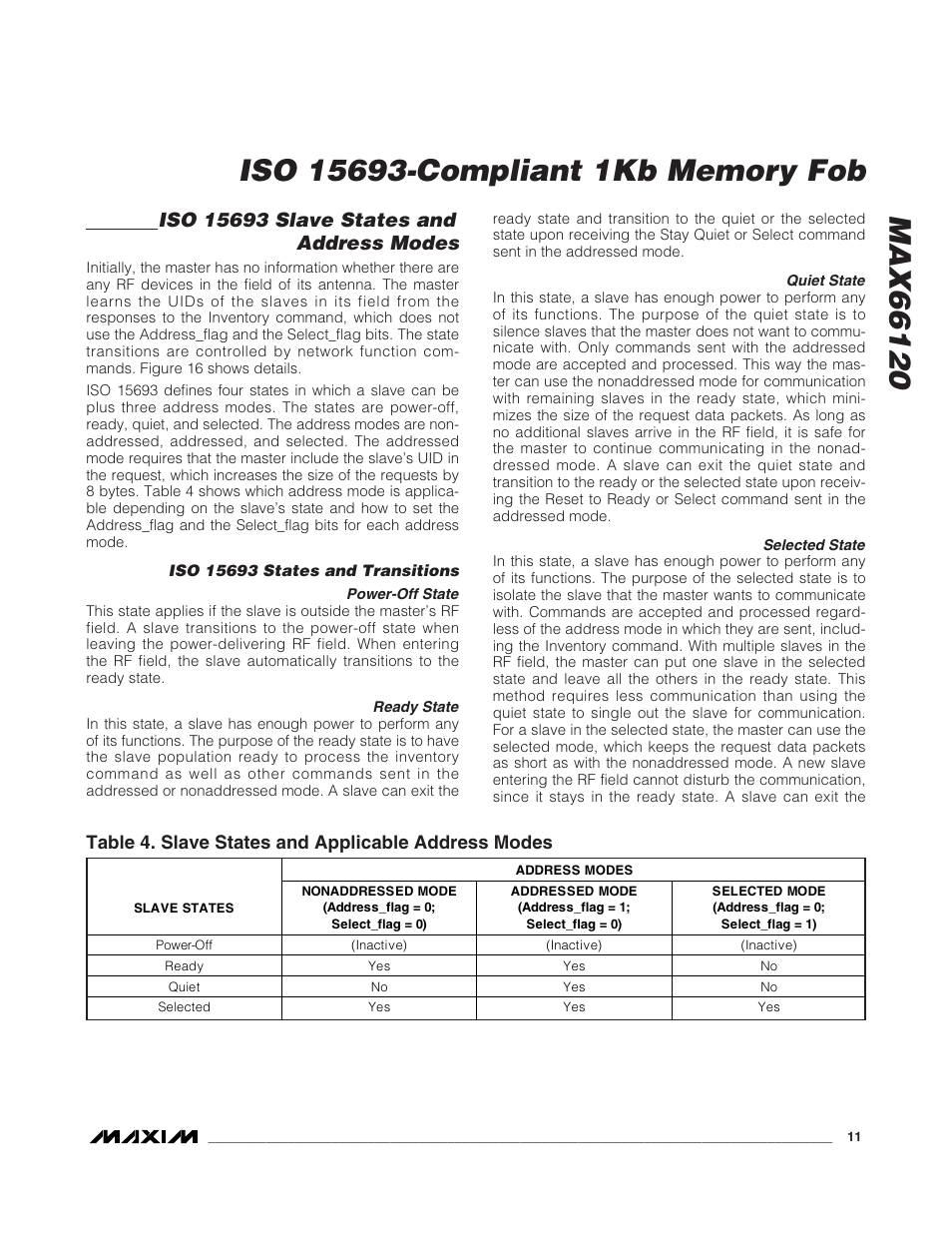 Rainbow Electronics MAX66120 User Manual | Page 11 / 24