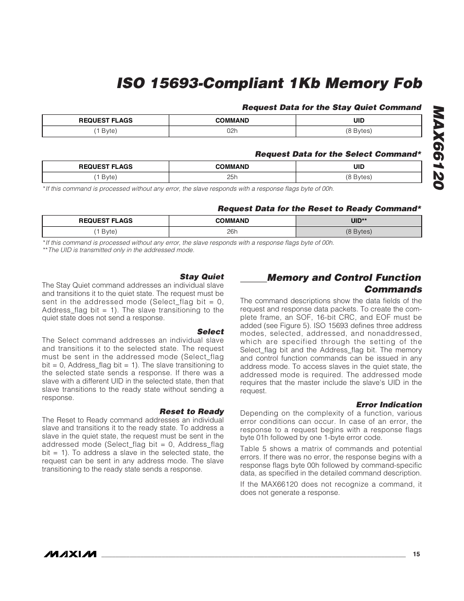 Rainbow Electronics MAX66120 User Manual | Page 15 / 24