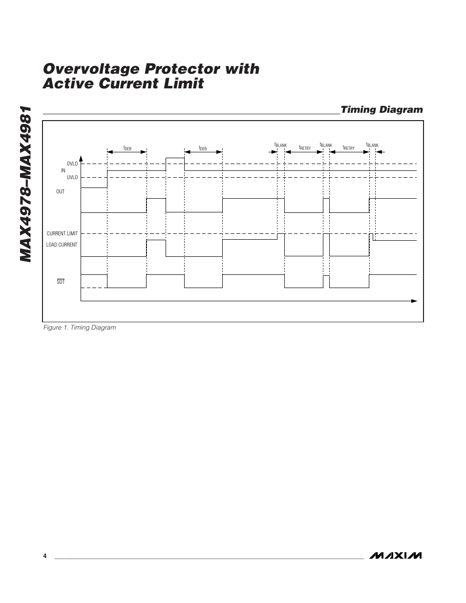 Timing diagram | Rainbow Electronics MAX4981 User Manual | Page 4 / 10