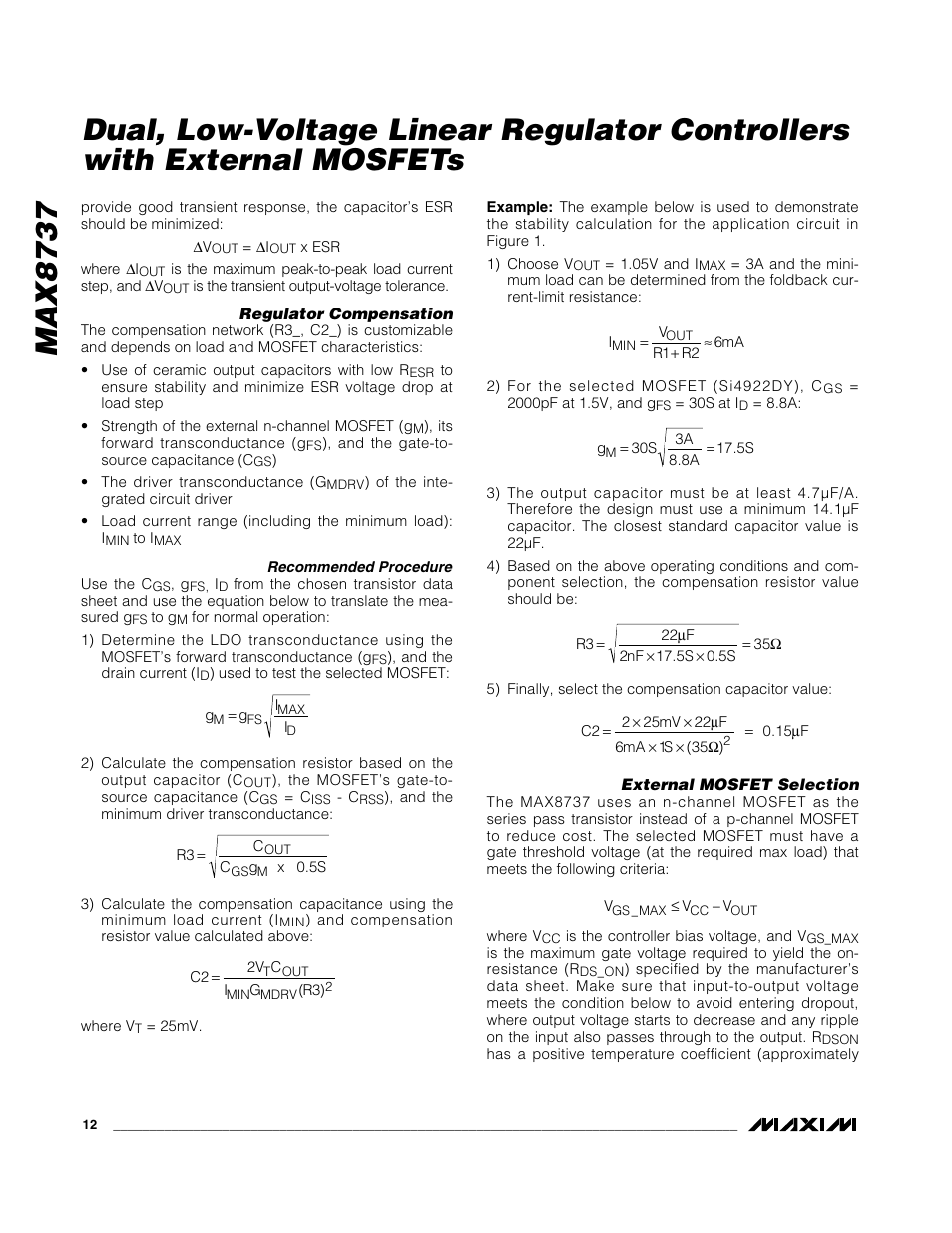 Max8737 | Rainbow Electronics MAX8737 User Manual | Page 12 / 15