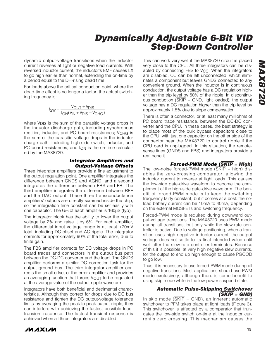 Rainbow Electronics MAX8720 User Manual | Page 15 / 31