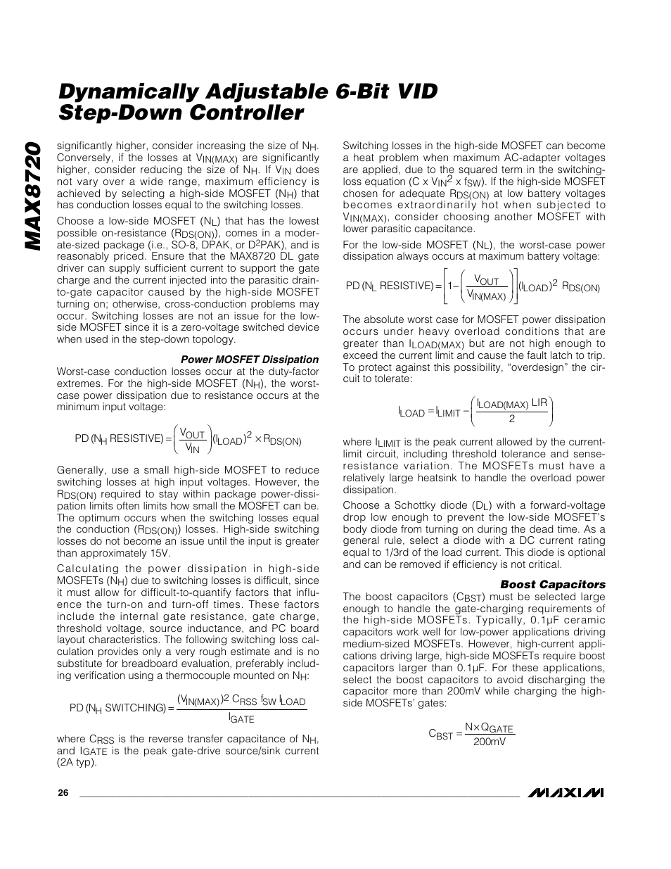 Max8720 | Rainbow Electronics MAX8720 User Manual | Page 26 / 31