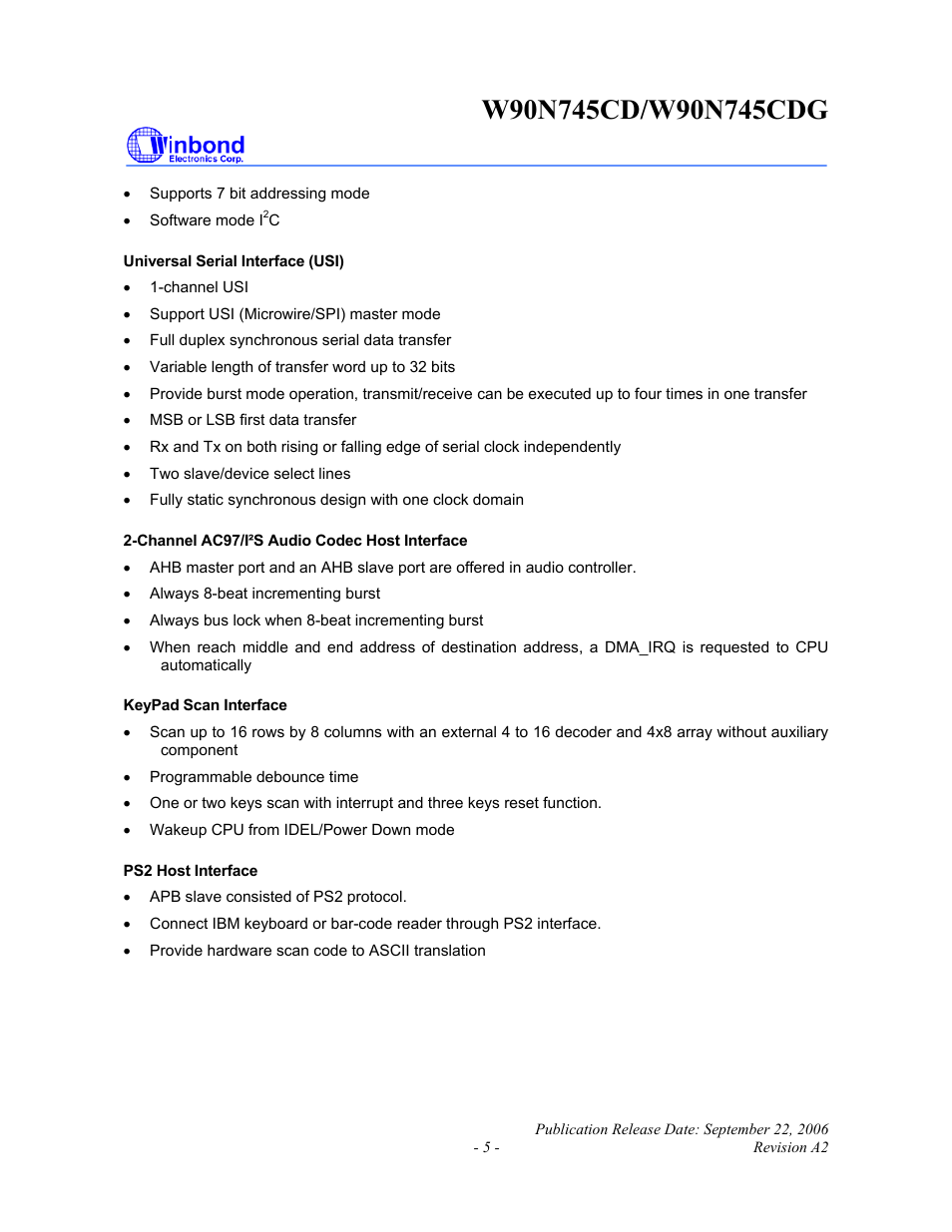 Rainbow Electronics W90N745CDG User Manual | Page 10 / 420