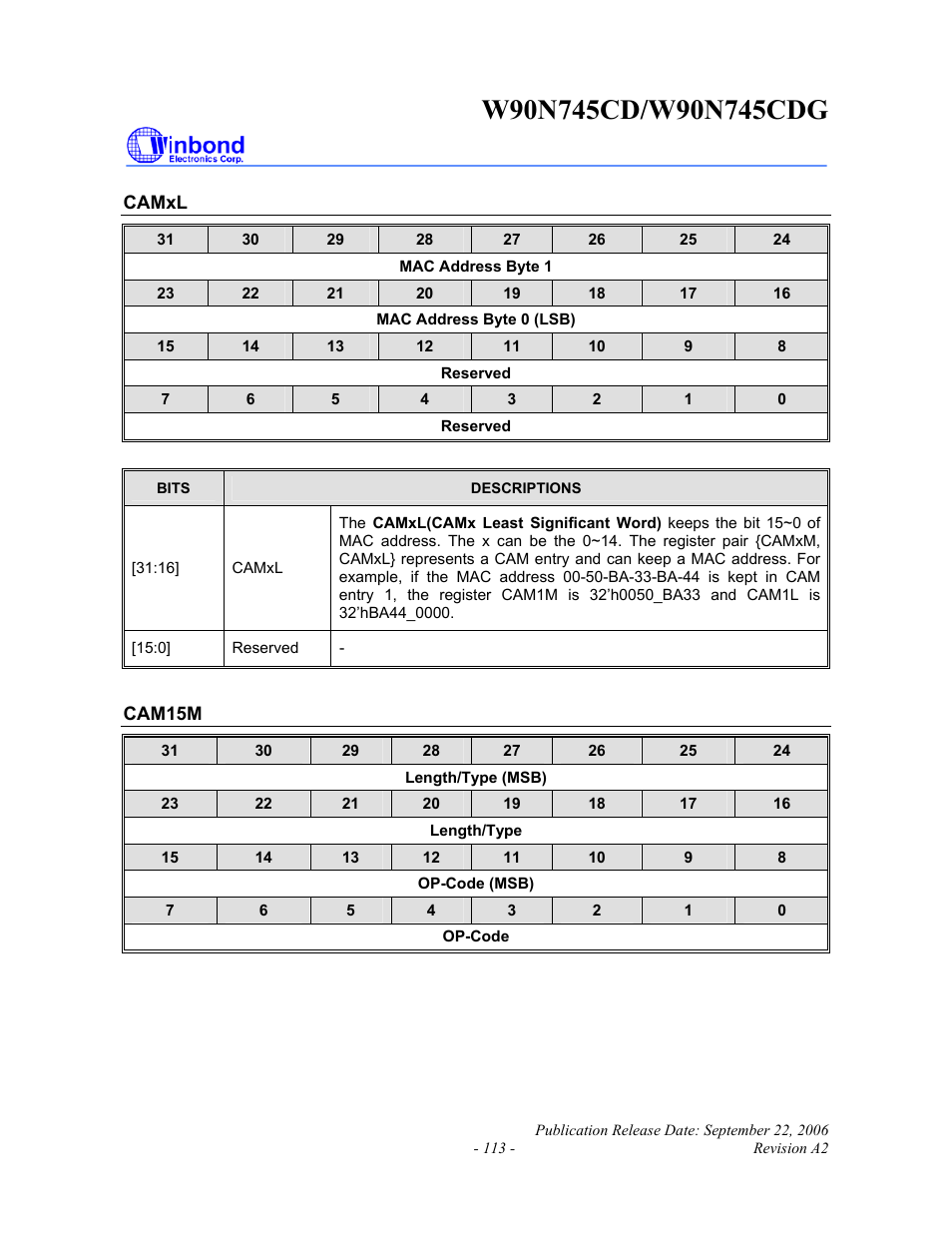 Rainbow Electronics W90N745CDG User Manual | Page 118 / 420