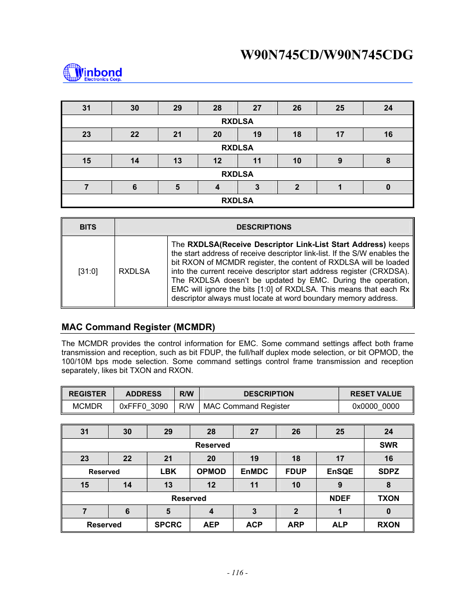 Rainbow Electronics W90N745CDG User Manual | Page 121 / 420