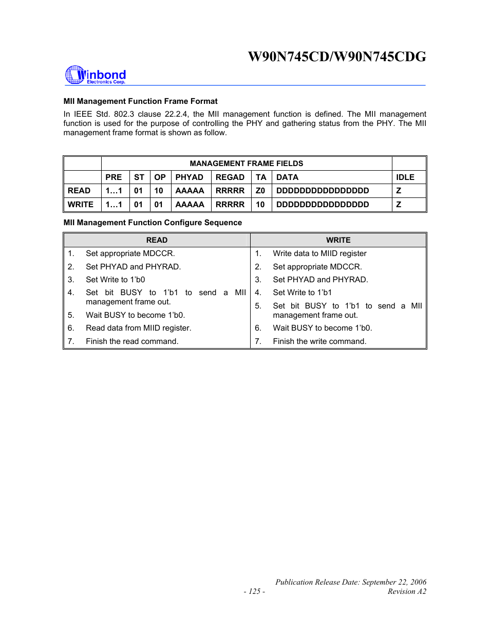 Rainbow Electronics W90N745CDG User Manual | Page 130 / 420