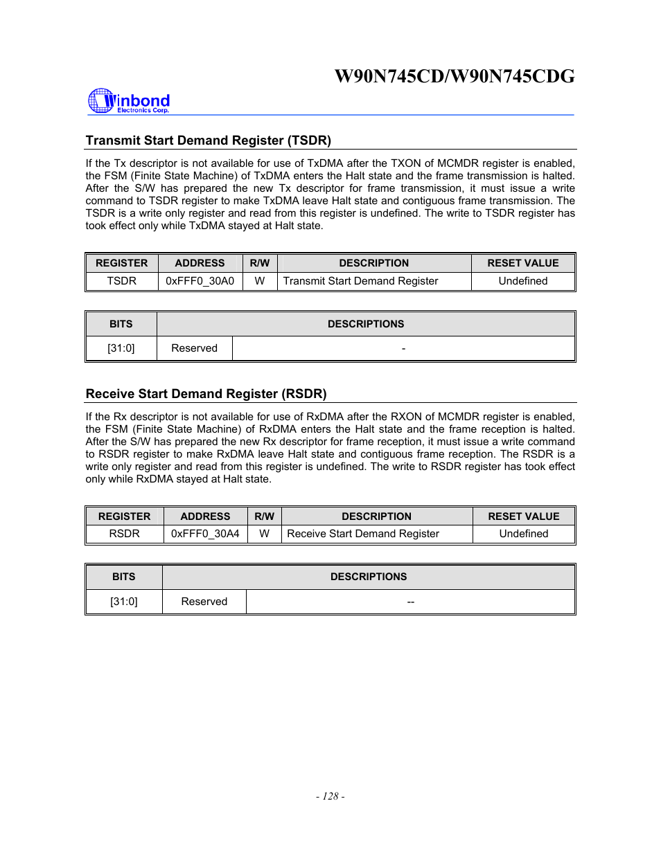 Rainbow Electronics W90N745CDG User Manual | Page 133 / 420