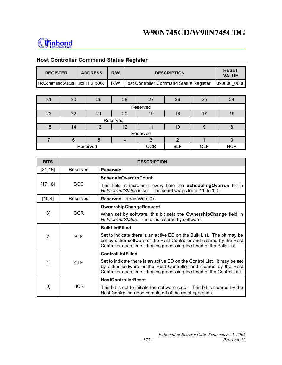 Rainbow Electronics W90N745CDG User Manual | Page 178 / 420