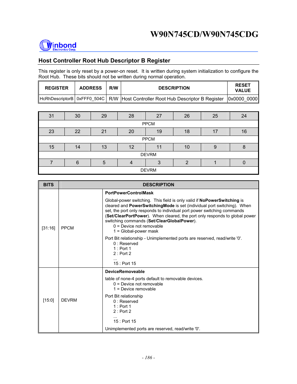 Rainbow Electronics W90N745CDG User Manual | Page 191 / 420