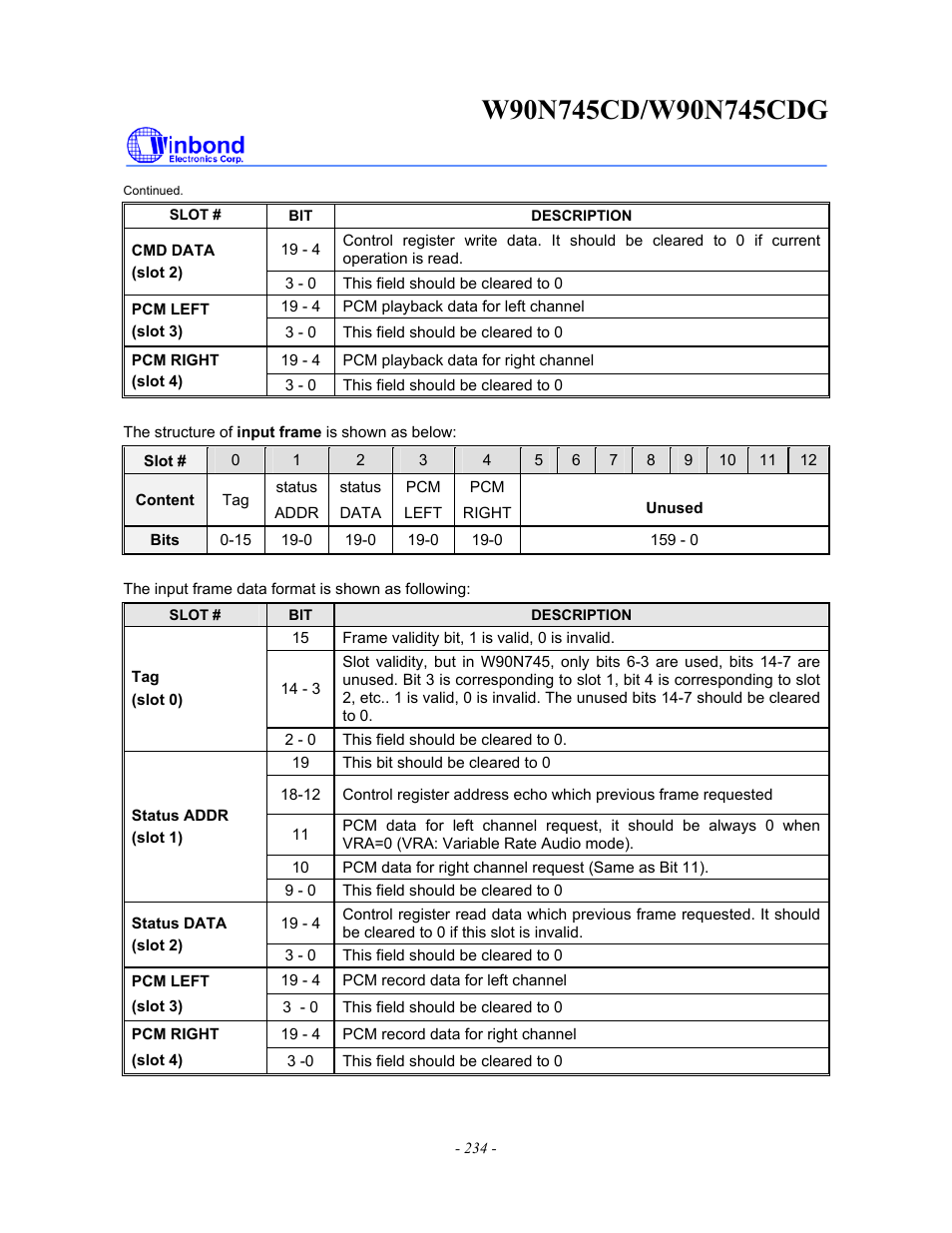 Rainbow Electronics W90N745CDG User Manual | Page 239 / 420