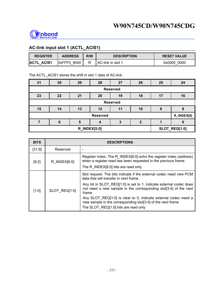 Rainbow Electronics W90N745CDG User Manual | Page 257 / 420