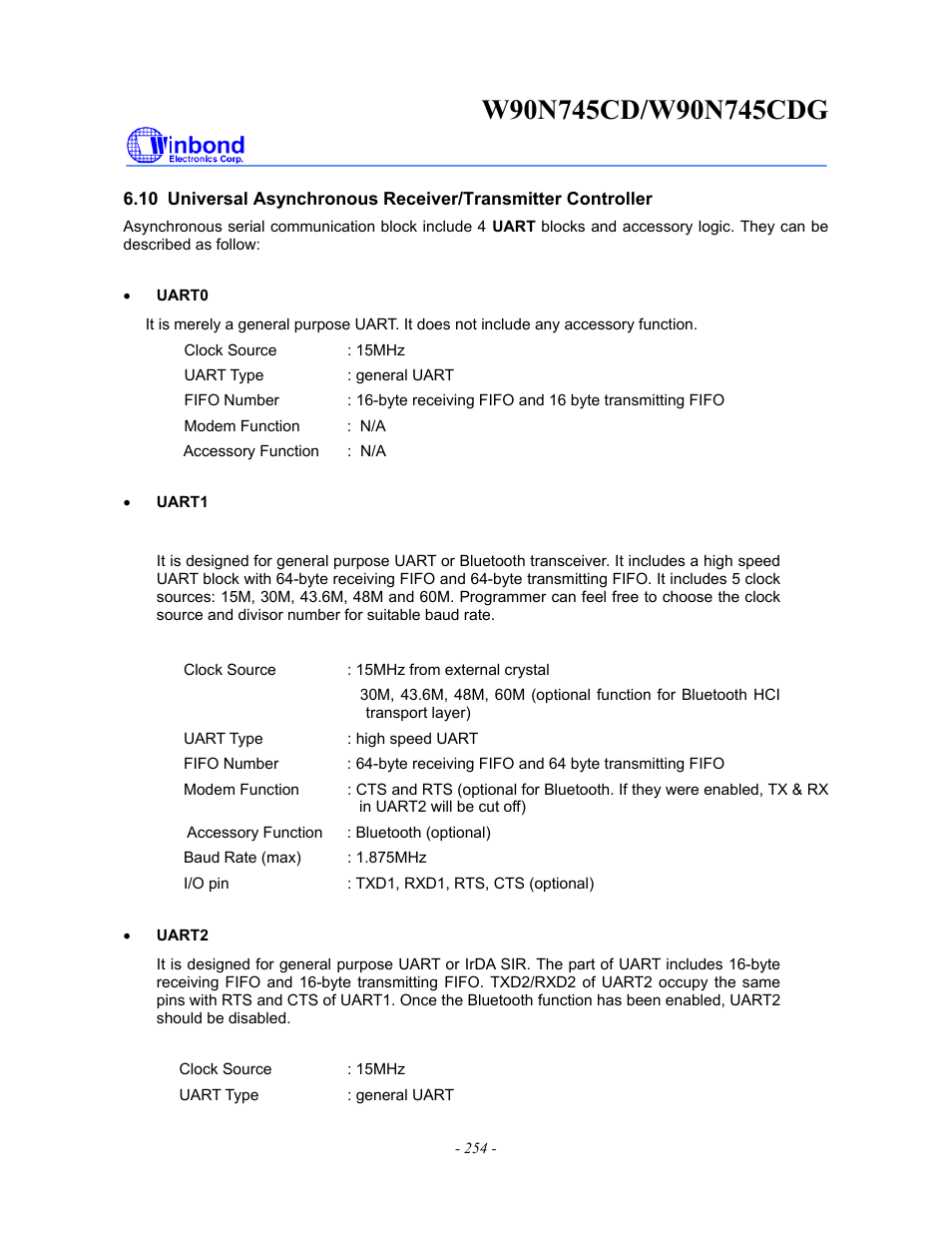 Rainbow Electronics W90N745CDG User Manual | Page 259 / 420