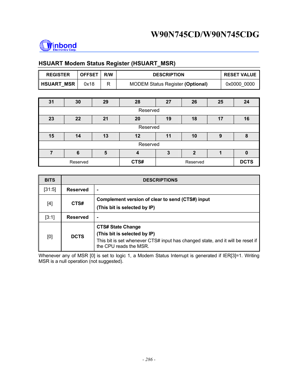 Rainbow Electronics W90N745CDG User Manual | Page 291 / 420