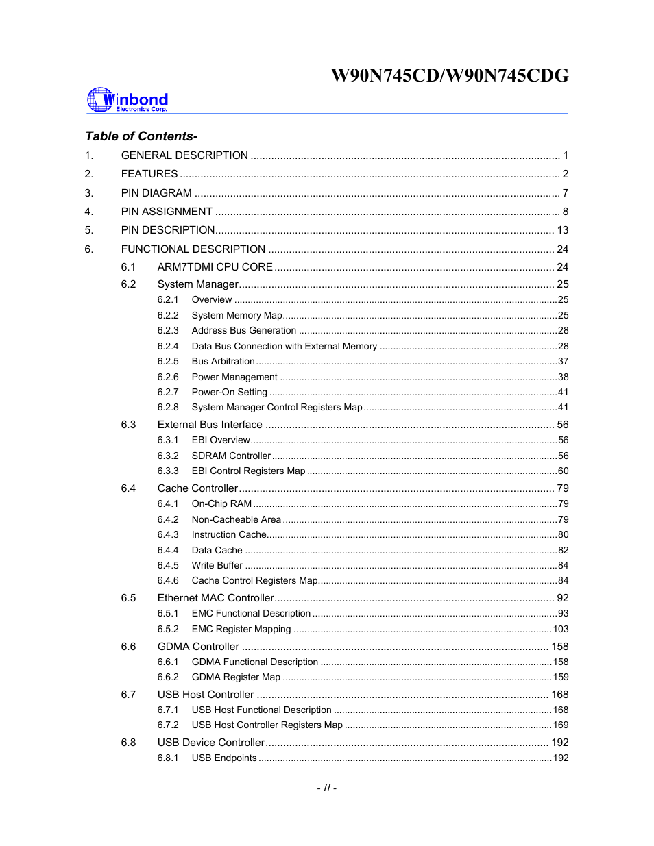 Rainbow Electronics W90N745CDG User Manual | Page 3 / 420