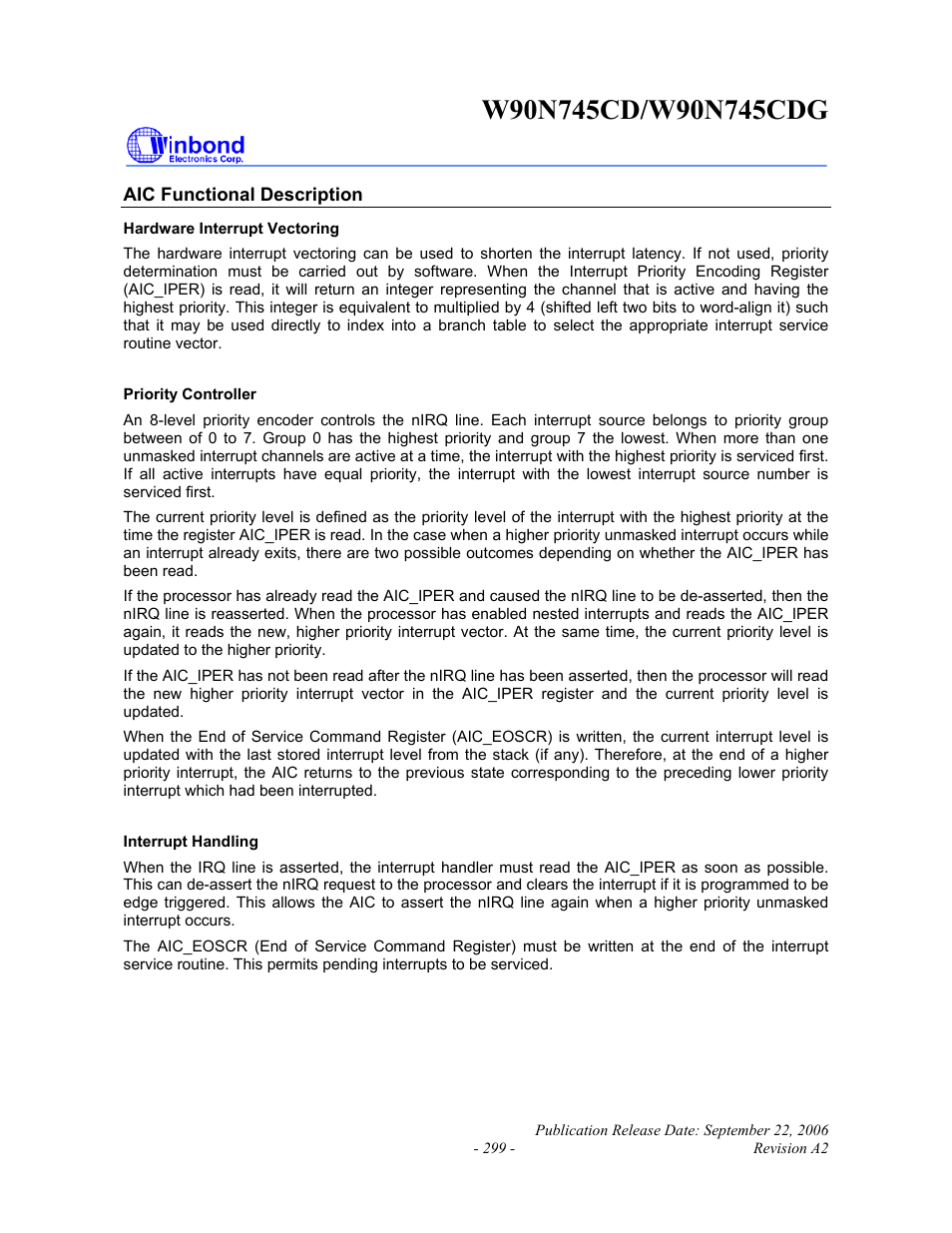 Rainbow Electronics W90N745CDG User Manual | Page 303 / 420