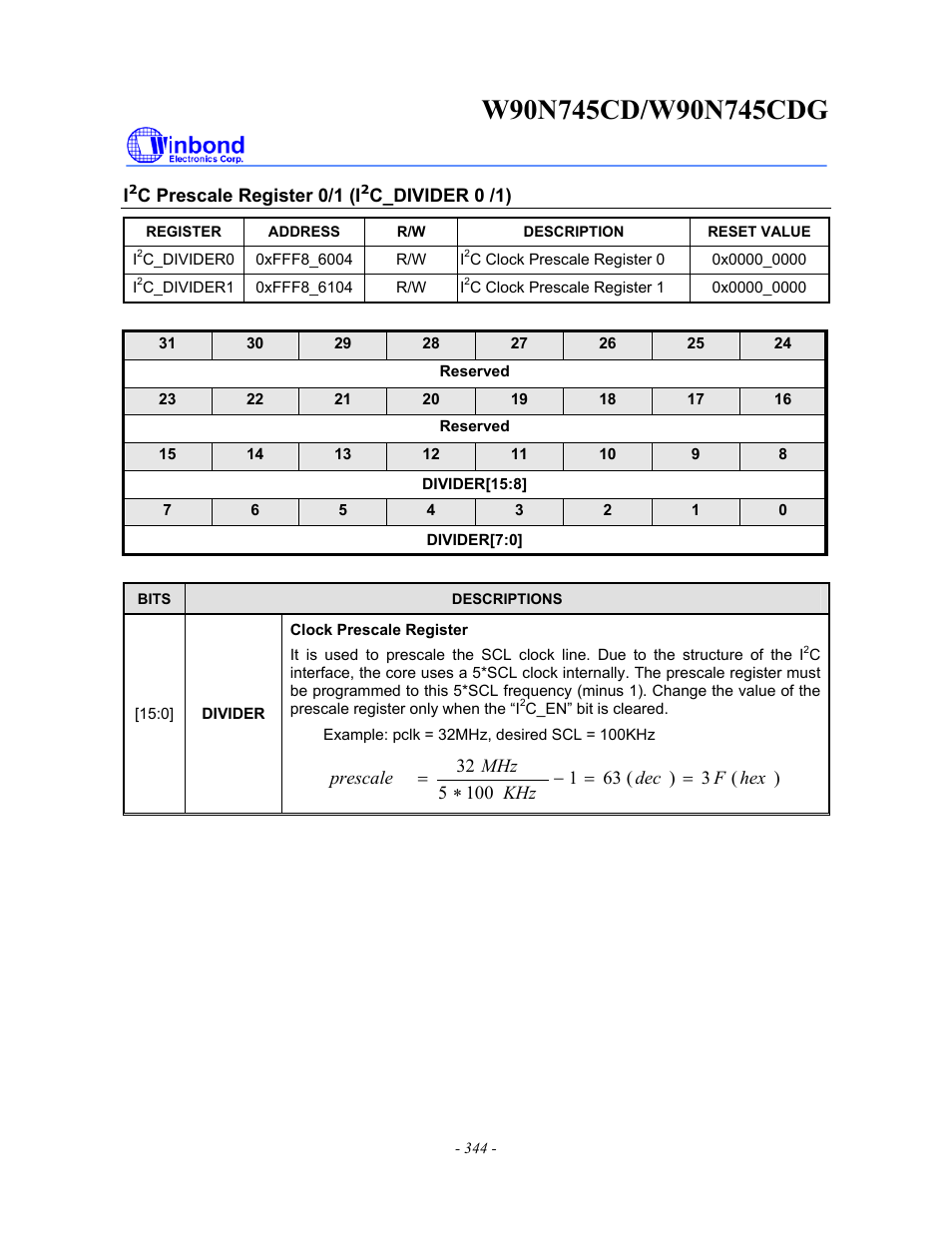 Rainbow Electronics W90N745CDG User Manual | Page 348 / 420