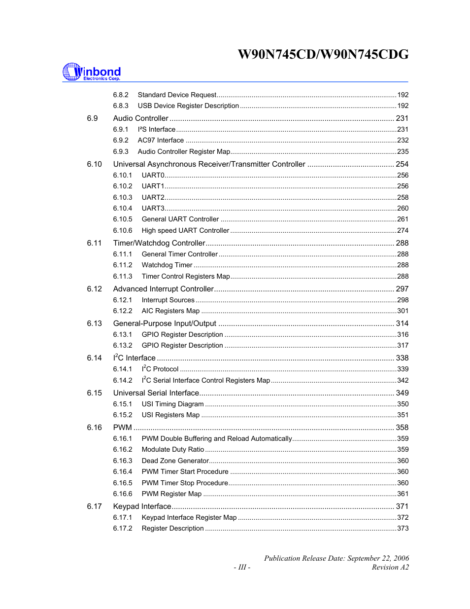 Rainbow Electronics W90N745CDG User Manual | Page 4 / 420