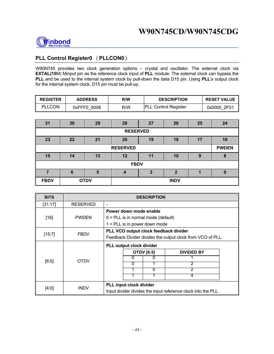 Rainbow Electronics W90N745CDG User Manual | Page 49 / 420