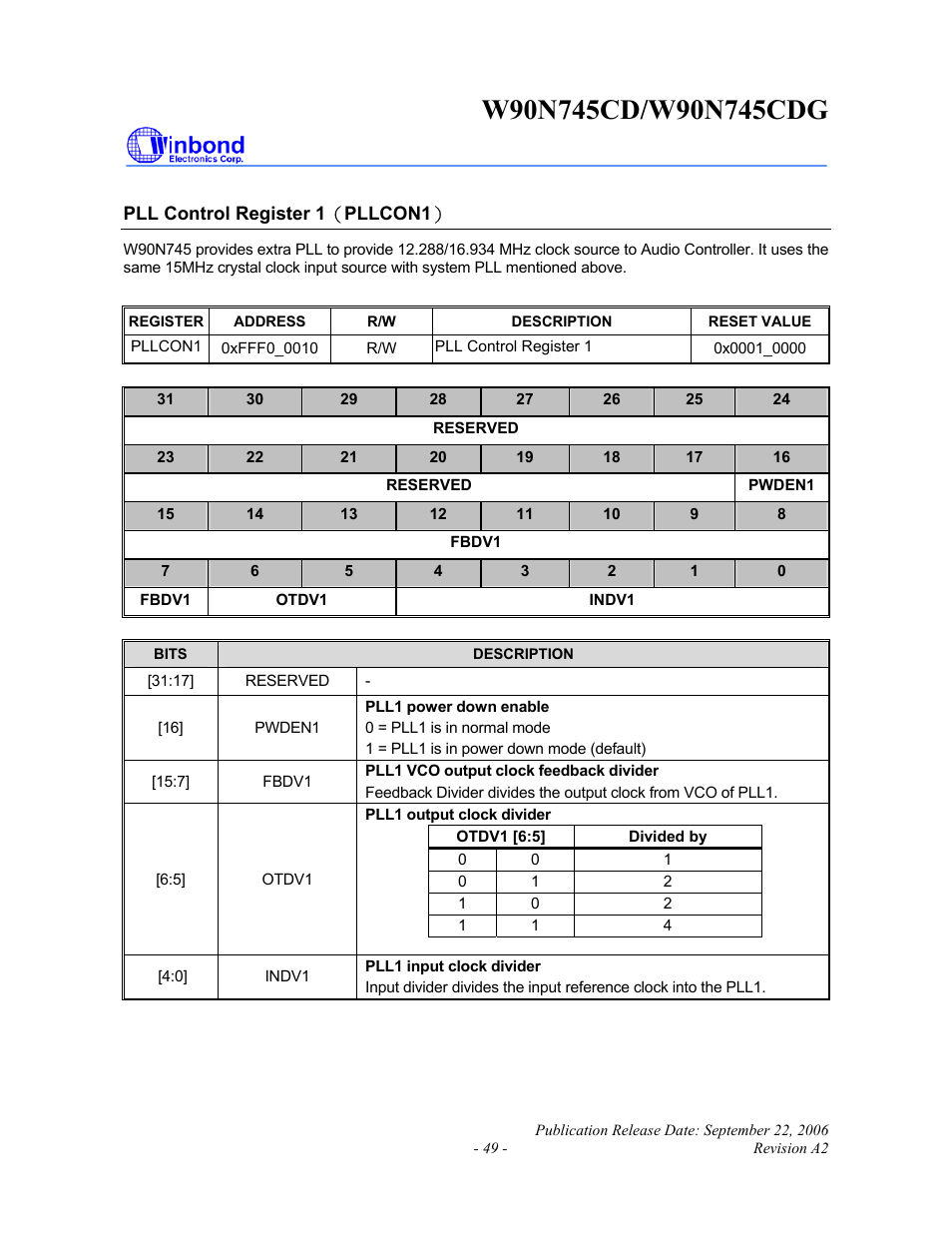 Rainbow Electronics W90N745CDG User Manual | Page 54 / 420