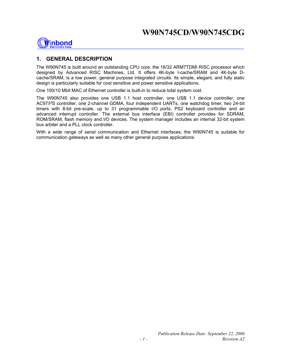 Rainbow Electronics W90N745CDG User Manual | Page 6 / 420