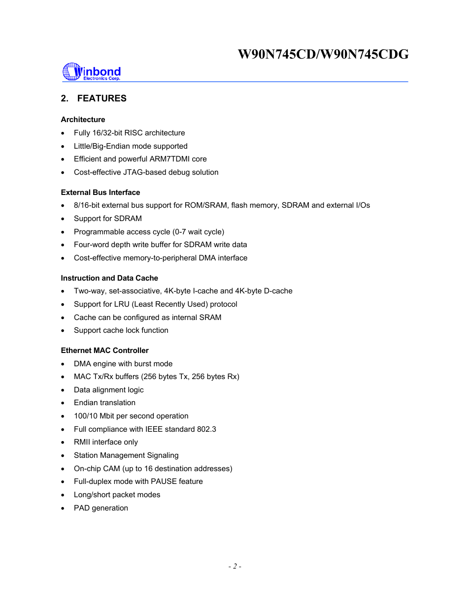 Rainbow Electronics W90N745CDG User Manual | Page 7 / 420