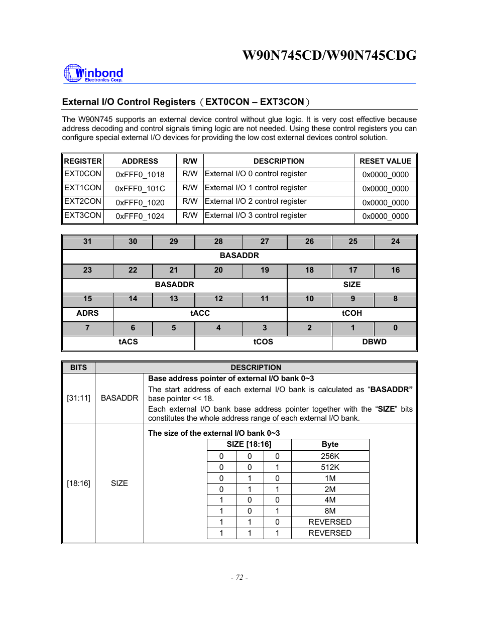 Rainbow Electronics W90N745CDG User Manual | Page 77 / 420