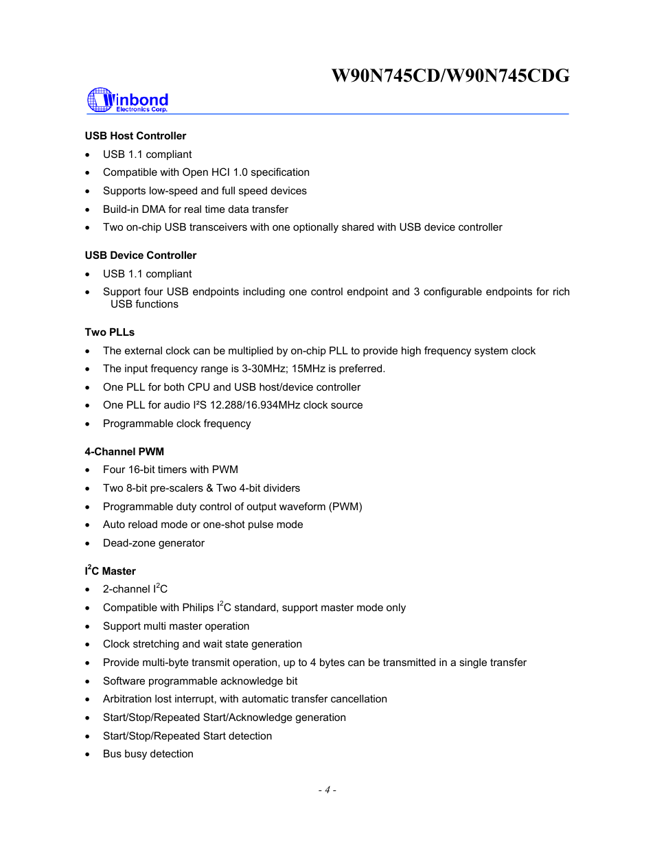 Rainbow Electronics W90N745CDG User Manual | Page 9 / 420