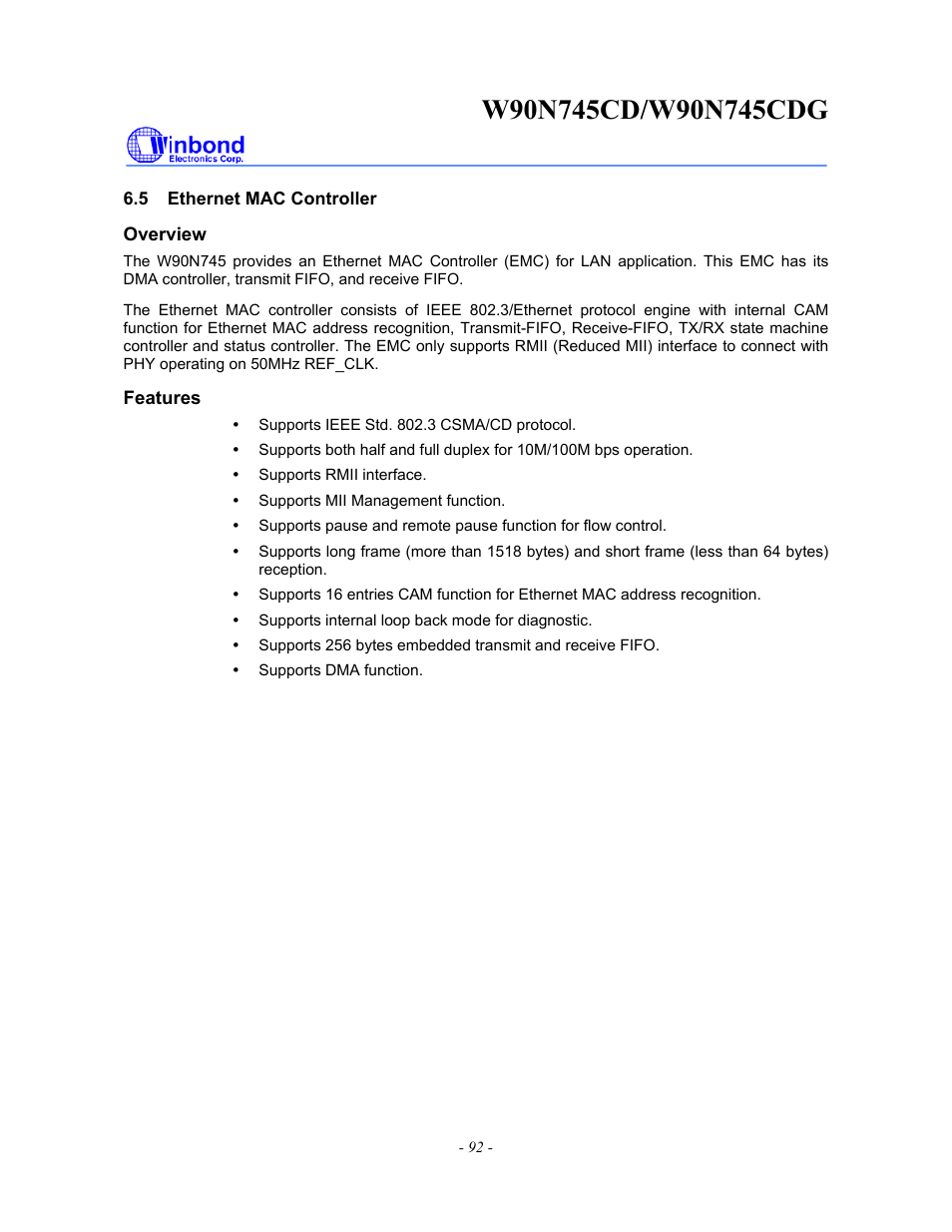 Rainbow Electronics W90N745CDG User Manual | Page 97 / 420