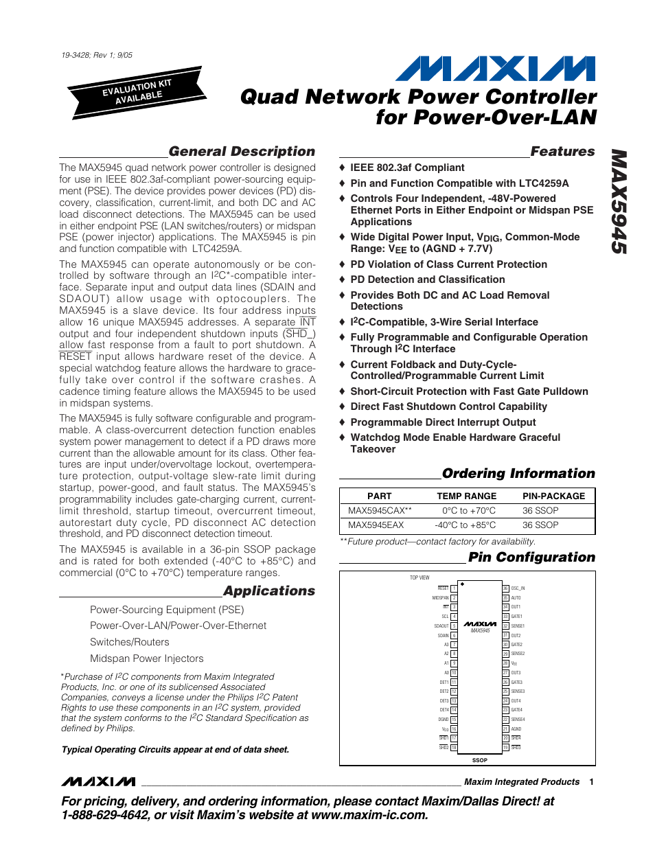 Rainbow Electronics MAX5945 User Manual | 44 pages