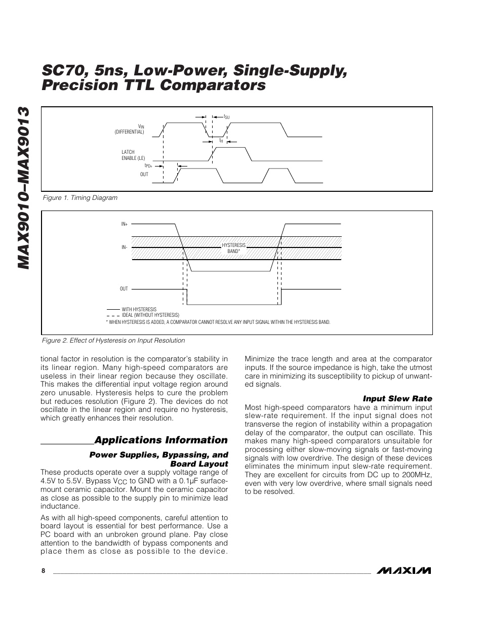 Applications information | Rainbow Electronics MAX9013 User Manual | Page 8 / 12