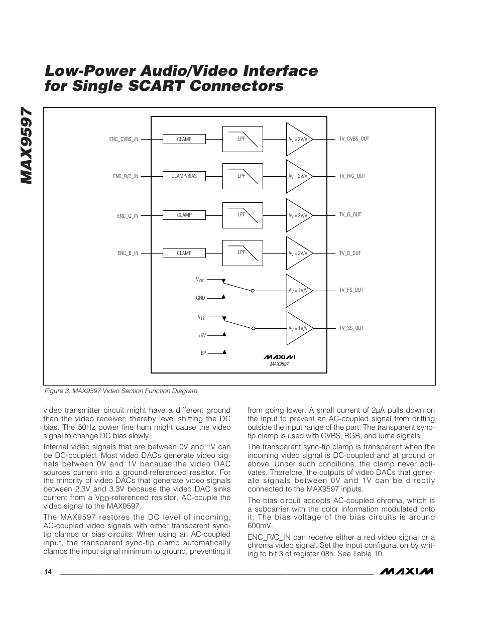 Rainbow Electronics MAX9597 User Manual | Page 14 / 32