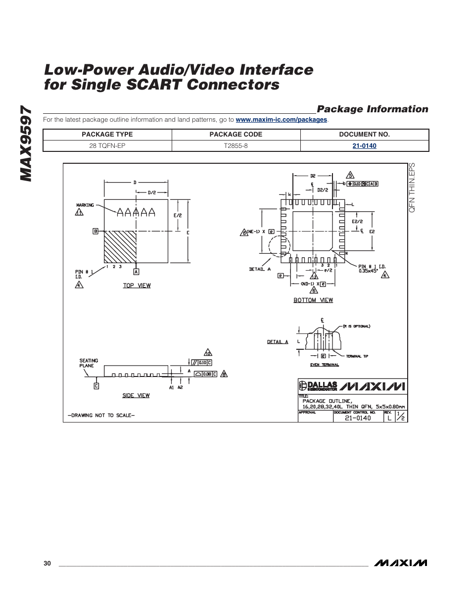 Rainbow Electronics MAX9597 User Manual | Page 30 / 32