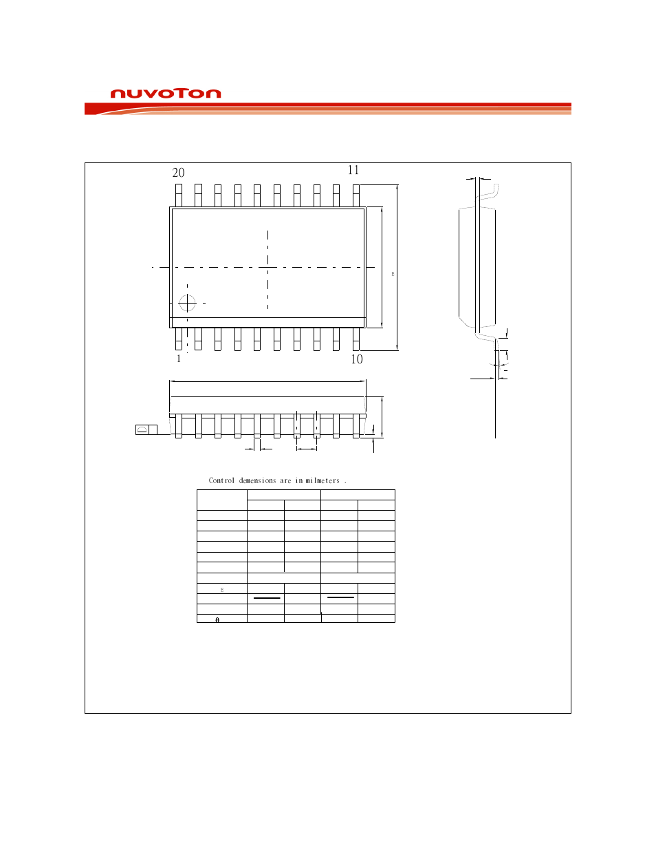 Package dimensions | Rainbow Electronics W79E8213R User Manual | Page 94 / 96