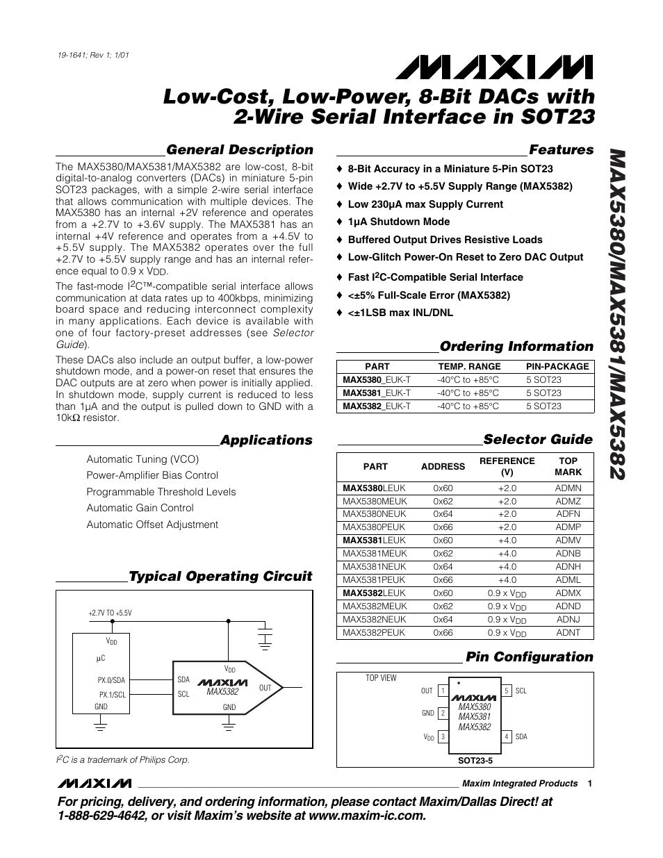 Rainbow Electronics MAX5382 User Manual | 12 pages