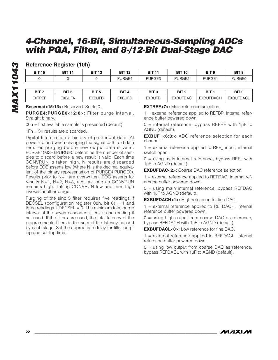 Reference register (10h) | Rainbow Electronics MAX11043 User Manual | Page 22 / 32