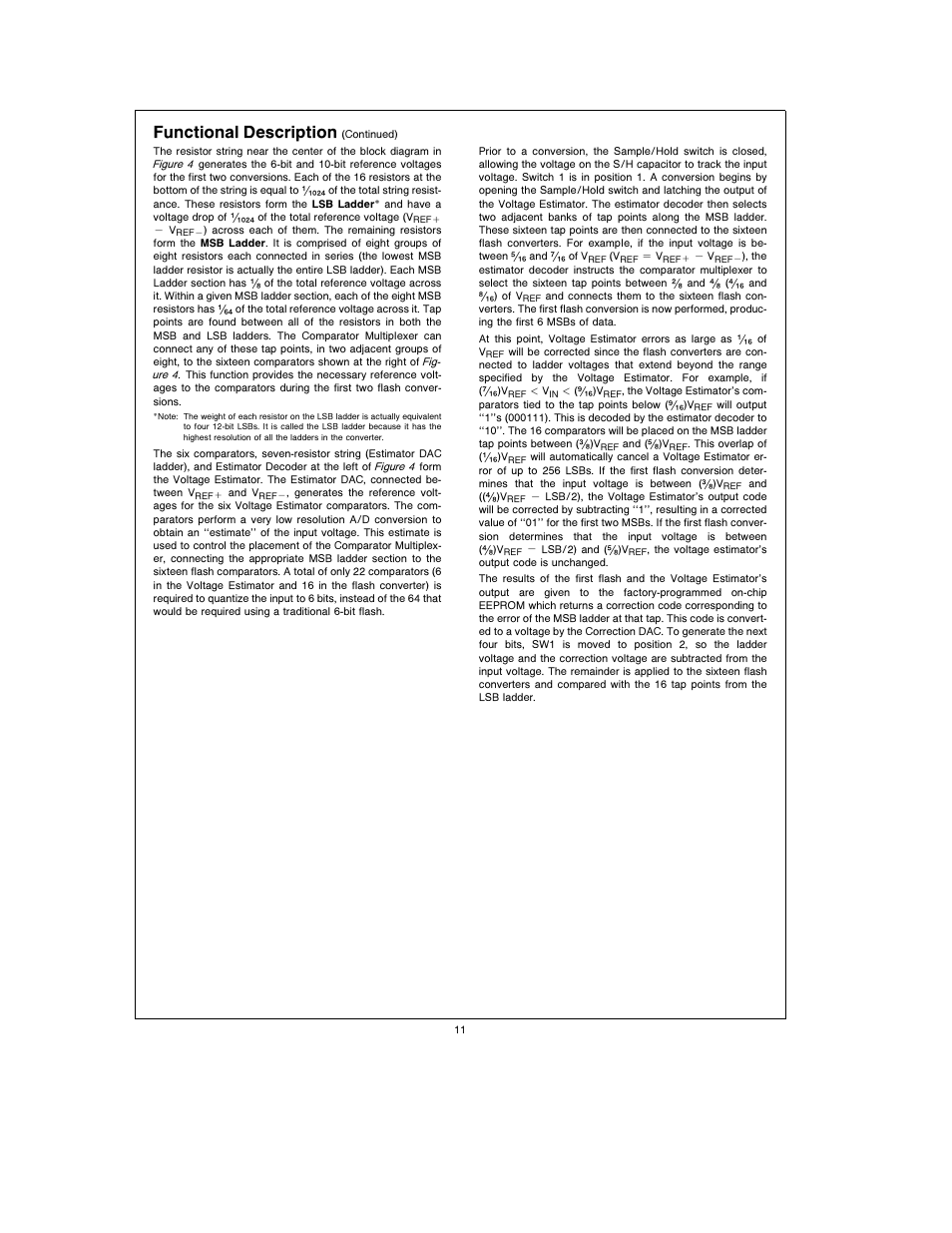 Functional description | Rainbow Electronics ADC12662 User Manual | Page 11 / 20