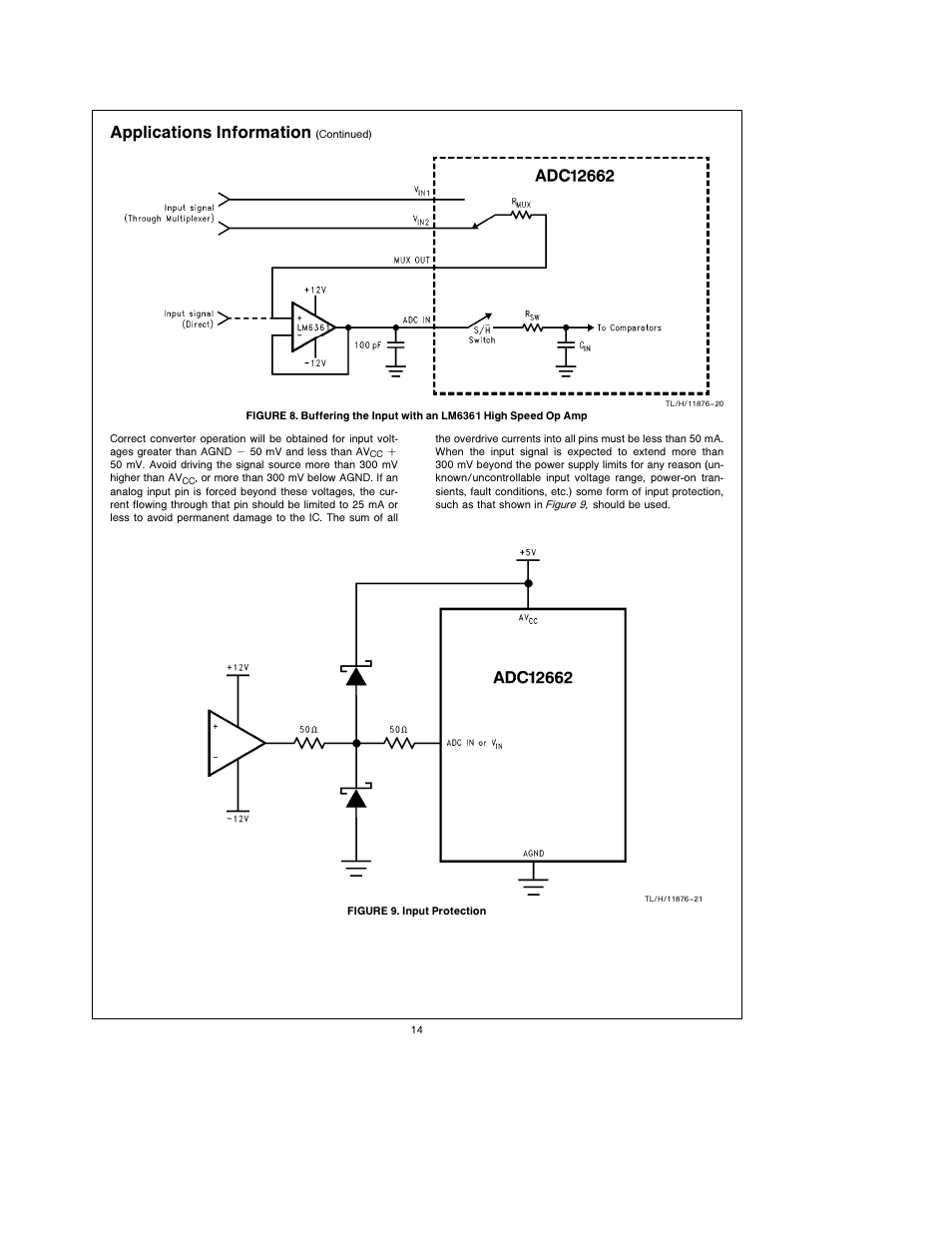 Applications information | Rainbow Electronics ADC12662 User Manual | Page 14 / 20